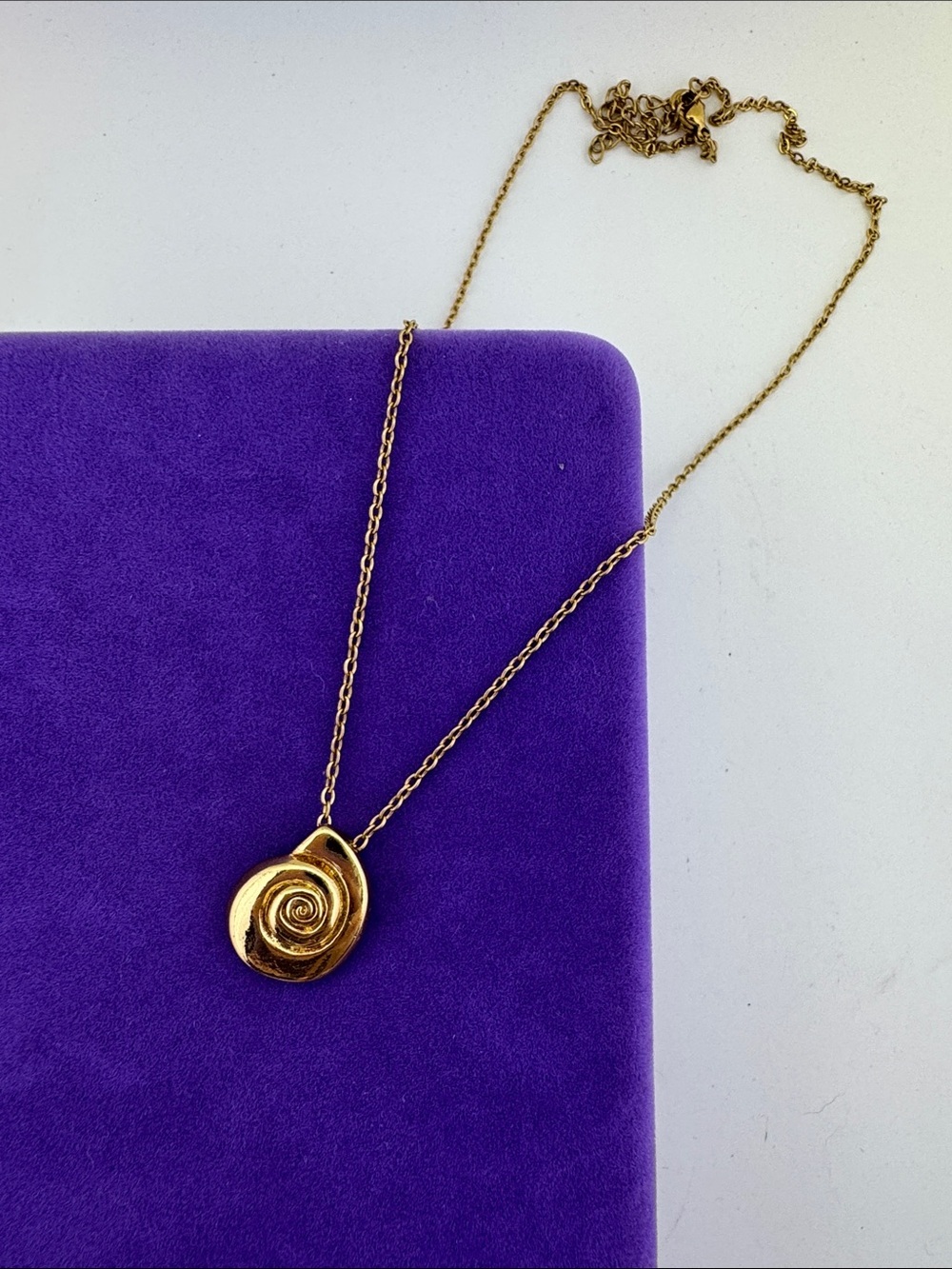 💛 Classic Gold Plated Spiral Shell Necklace | Beach Mermaidcore